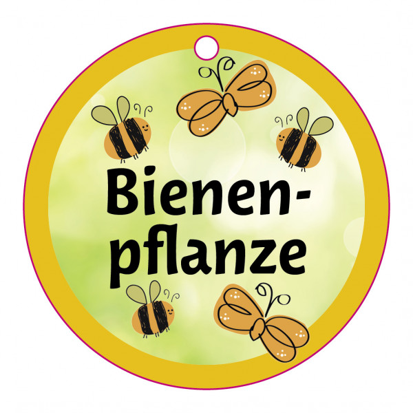 Bienenetikett mit Stab