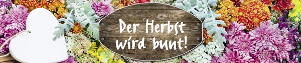 Banner HERBST Blumen